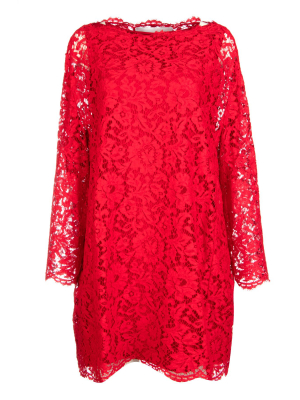 Valentino Lace Long Sleeve Mini Dress