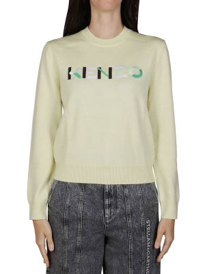 Kenzo Logo Embroidered Knit Jumper