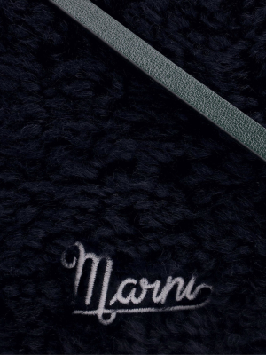 Marni Two-tone Logo Embroidered Crossbody Bag