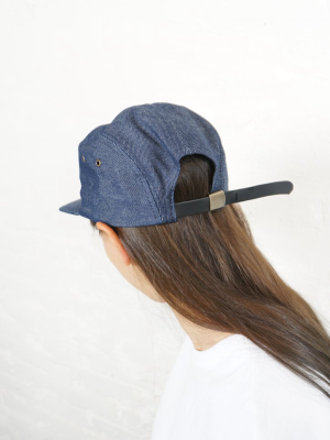 5-panel Cap Made In Usa Denim