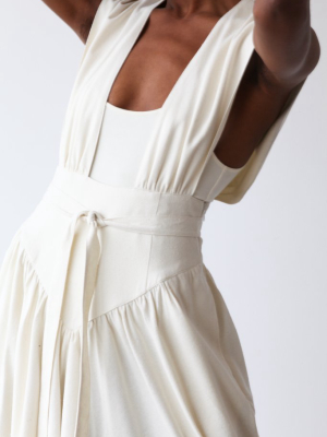 Or Pinafore Dress In Cream