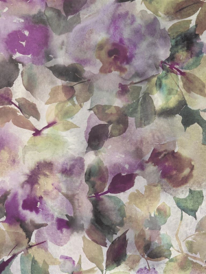 Surimono Wallpaper In Amethyst From The Zardozi Collection By Designers Guild