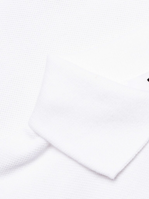 Comme Des Garcons Play Black Emblem Kid's Polo Shirt - White