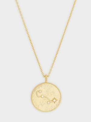 Astrology Coin Necklace (scorpio)