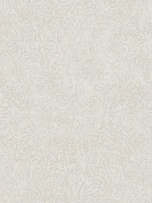 Baroque Scroll Wallpaper In Grey And Cream Design By Bd Wall