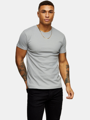 Grey Ribbed T-shirt