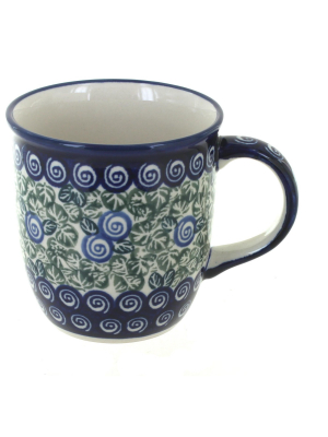 Blue Rose Polish Pottery Seaside Swirl Coffee Mug