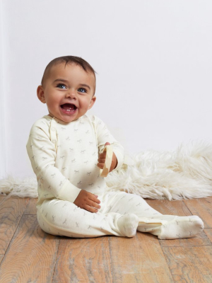 Super Soft Jersey Sleepsuit - Cream