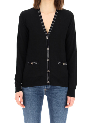 Tory Burch Madeline Contrast Trim Cardigan