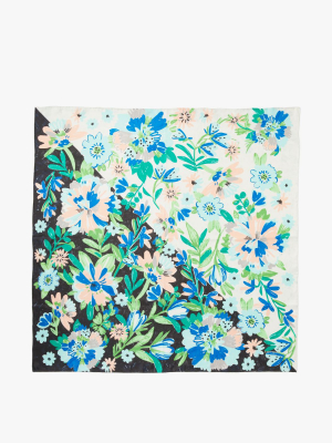 Full Bloom Silk Square Scarf