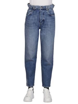 Miu Miu Paperbag Waisted High-rise Jeans