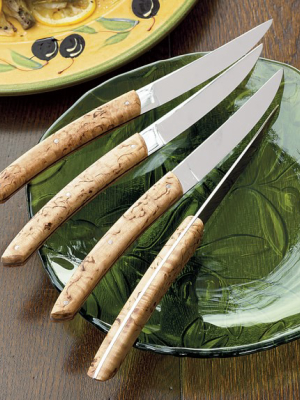 Laguiole Jean Dubost Birch Steak Knives, Set Of 4