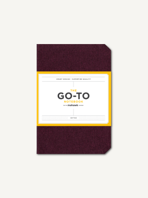Go-to Notebook With Mohawk Paper, Mulberry Wine Dotted