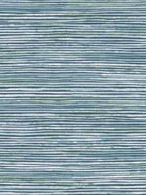 Osprey Faux Grasscloth Wallpaper In Midnight Blue And Spearmint From The Luxe Retreat Collection By Seabrook Wallcoverings