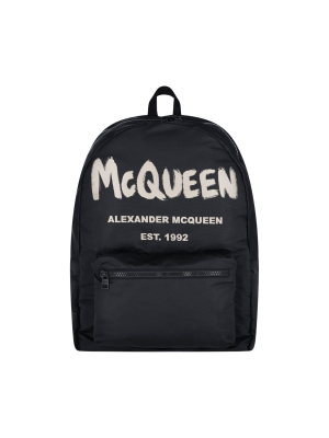 Alexander Mcqueen Graffiti Logo Backpack