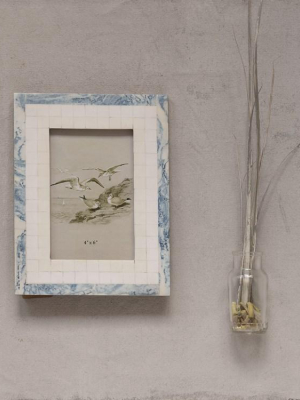 Blue & Ivory Resin Photo Frame