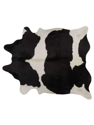 Black And White Brazilian Cowhide