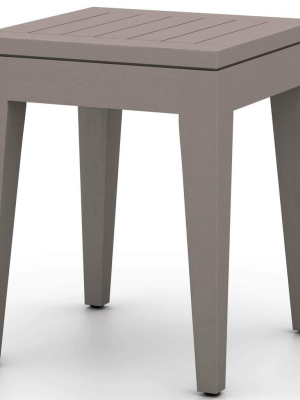 Sherwood Outdoor End Table, Weathered Grey