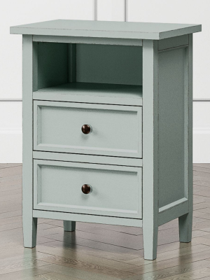 Harbor Blue Grey 2-drawer Nightstand