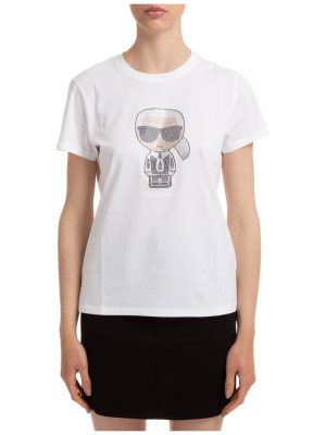 Karl Lagerfeld Graphic Embellished T-shirt