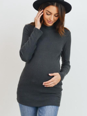 Little Momma Ribbed Bodycon Top