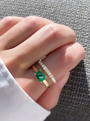 Square Emerald Ring