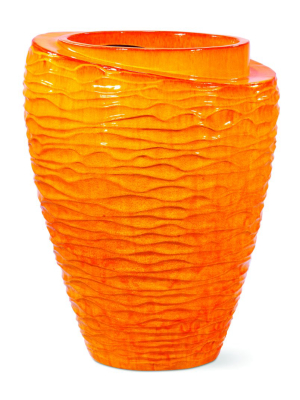 Ceramic Tranche Vase In Various Colors By Bd Outdoor