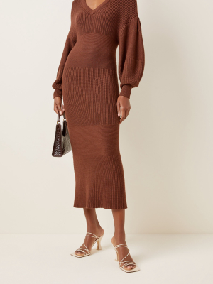 Carnation Knitted Midi Dress