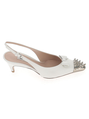 Miu Miu Spiked Toe-cap Slingback Pumps