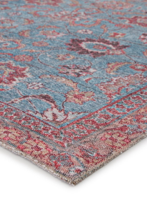 Ravinia Oriental Blue & Pink Rug