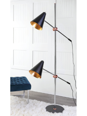 Black Reed Floor Lamp