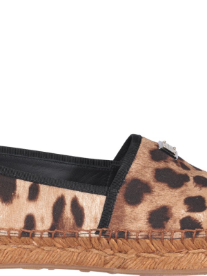 Dolce & Gabbana Leopard Print Flat Espadrilles