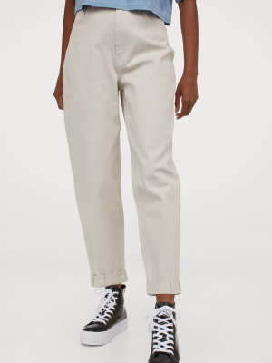 Mom Loose Fit Twill Pants