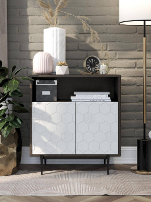 Olivia Storage Cabinet Gray Oak - Cosmoliving By Cosmopolitan