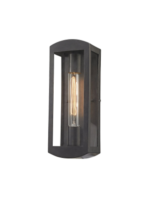 Trenton 1-light 13 X 3 X 4.5 Outdoor Sconce In Blackened Bronze