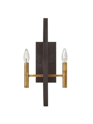 Euclid Two Sconce Spanish Bronze