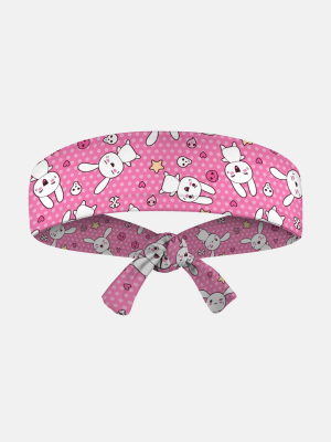 Aiko And Eiko Pink Tie Headband