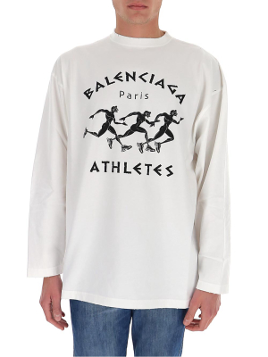 Balenciaga Graphic Print Long-sleeve T-shirt