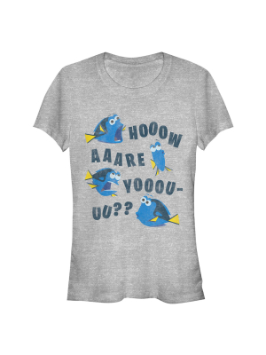 Junior's Finding Dory Whale How Are You T-shirt