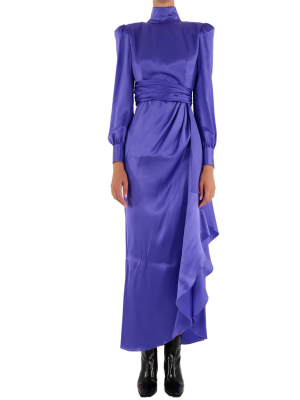 Alessandra Rich Draped Maxi Dress