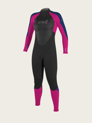 Girl's Epic 3/2mm Back Zip Full Wetsuit