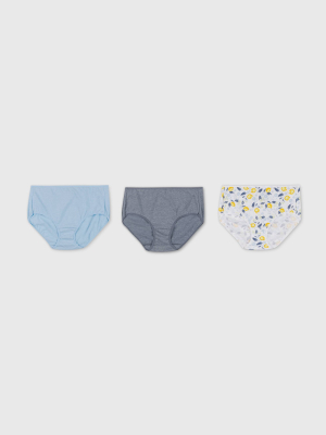 Hanes Women's 3pk Renew Cotton Modern Briefs - Assorted