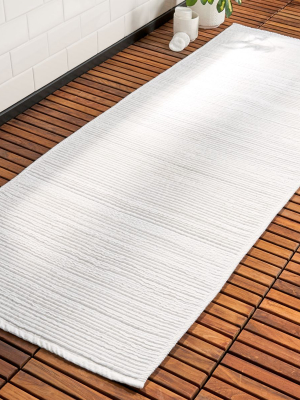 Baxter White Cotton Bath Runner