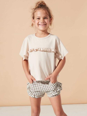 Kids On The Moon Frill Blouse - Afterglow