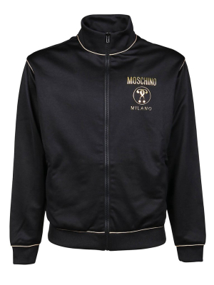 Moschino Logo Print Zip-up Jacket