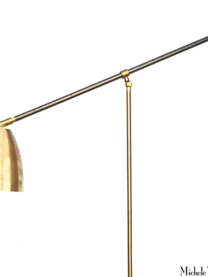Brass Cone Axis Floor Lamp