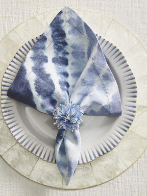 Kim Seybert Duo Dye Napkin - Set Of 4 - Navy & Periwinkle