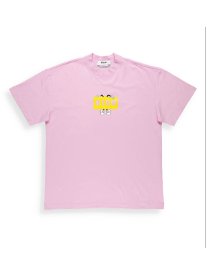 Msgm Cartoon Logo Printed T-shirt