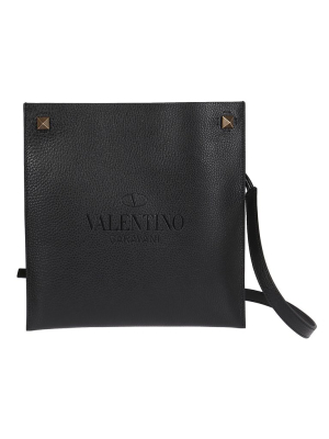 Valentino Garavani Rockstud Flat Messenger Bag