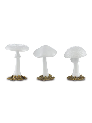 Dreamland Mushrooms On Bronze Set Of 3